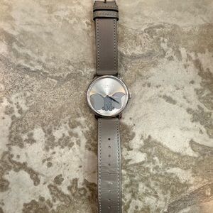 Coach Silver and Gray Leather Watch